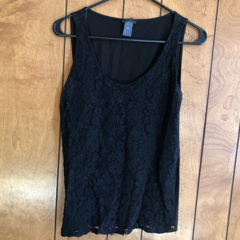 Ann Tylor Factory Lace Flower Tank Sleeveless Top - Picture 1 of 4